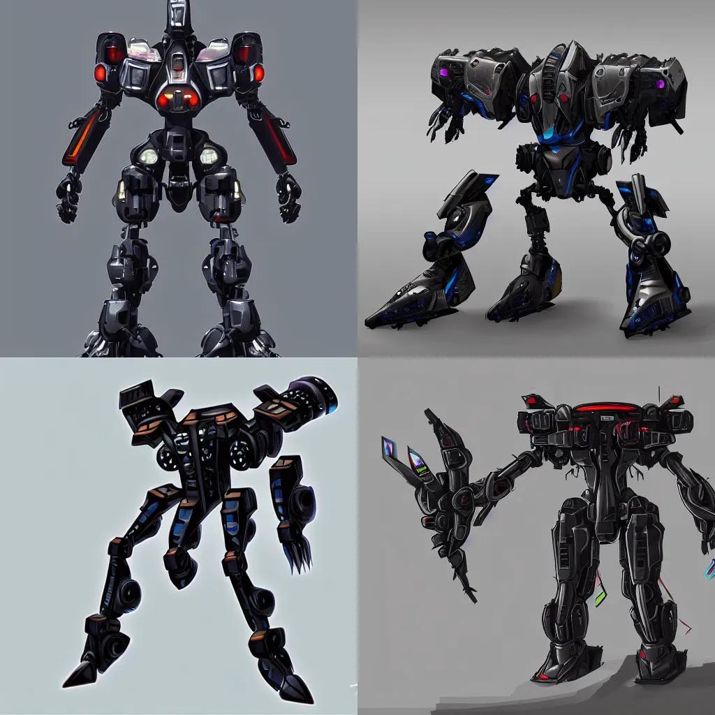 Prompt: Concept Art Of A Futuristic Mech, 4K