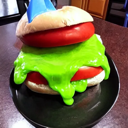 Image similar to slime burger, craigslist photo