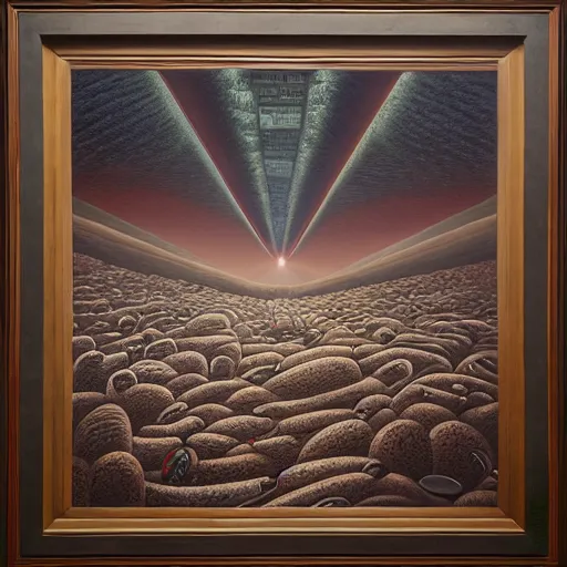 Image similar to in a dream, are all the characters really you? by jeffrey smith, oil on canvas