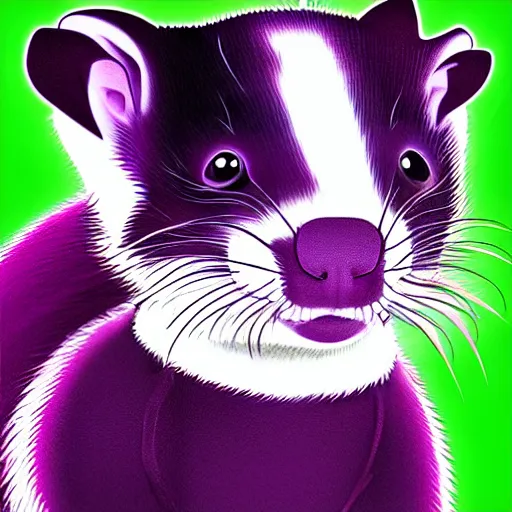 Image similar to ferret programmer, avatar image, digital art, minimalism