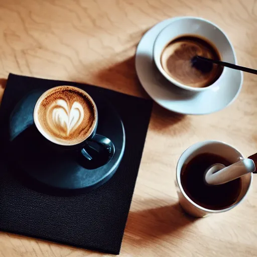 Image similar to fellow stagg ekg, and a kalita wave, on a coffee table, product photography, ad campaign