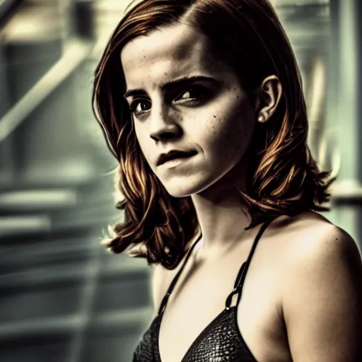 Image similar to Emma Watson as Catwoman, XF IQ4, iso, aperture, shutter, Adobe Lightroom, DxO Photolab, polarizing filter, Sense of Depth, AI enhanced, HDR, in-frame