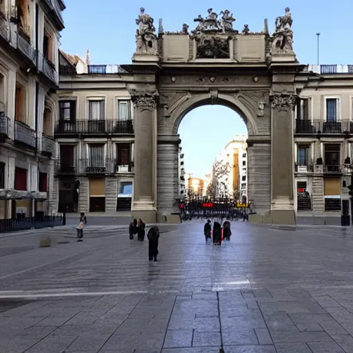 Image similar to A photo of a la Puerta de Alcalá (Madrid)