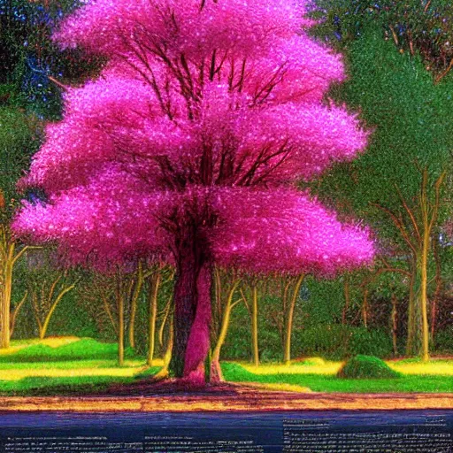 Image similar to Pink tree by moebius