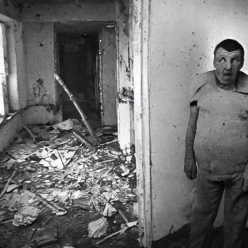 Prompt: the last photo of a survived ukrainian after the start of a nuclear war