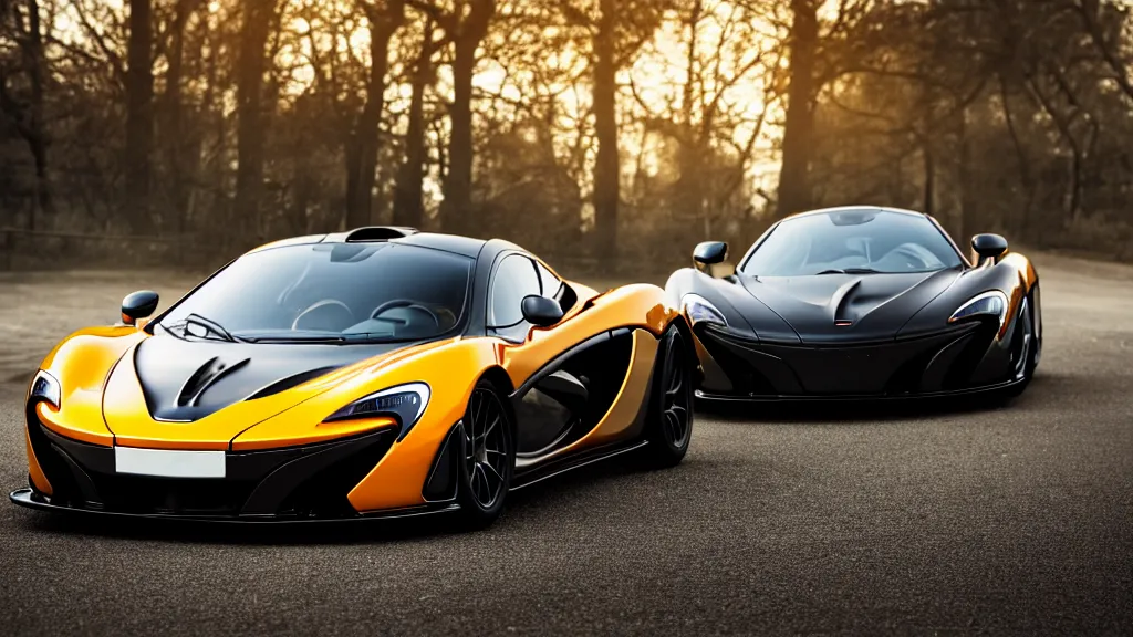 Image similar to soft bokeh photo of a mclaren p 1, cinematic, fine details, symmetrical, 4 k, digital art, wallpaper