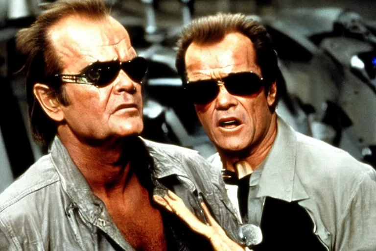 Prompt: Jack Nicholson plays Terminator