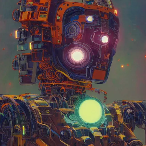 Image similar to colorful digital art of a robot trying to repair the universe, intricate complexity, by greg rutkowski, artgerm, ross tran, conrad roset, takato yomamoto, ilya kuvshinov. 4 k, beautiful, cinematic dramatic atmosphere