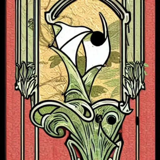 Image similar to bat box in art nouveau style