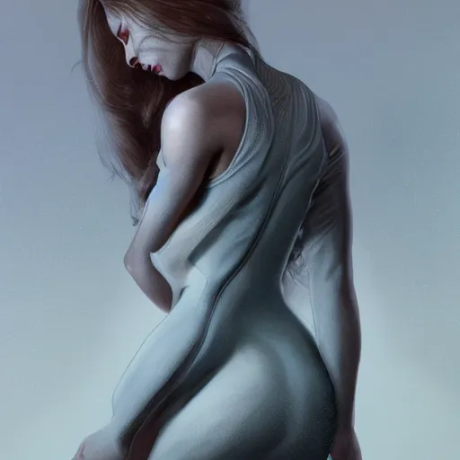 Prompt: painting of a female in a skintight dress, by dan hillier and charlie bowater and pieter claesz and artgerm, 4 k post - processing highly detailed, trending on artstation, cinematic lightning, volumetric lightning, highly detailed, - s 1 5 0