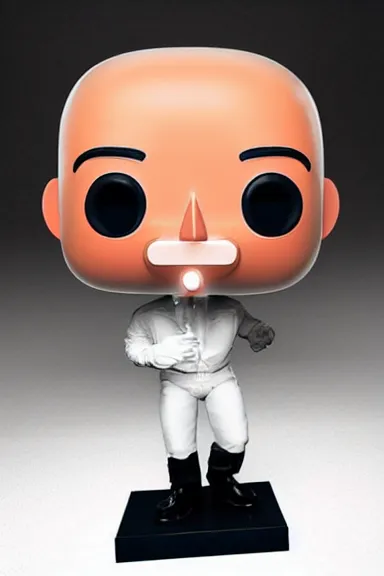 Prompt: “ very very intricate photorealistic jeff bezos funko pop on a white background, detailed studio lighting, award - winning crisp details ”