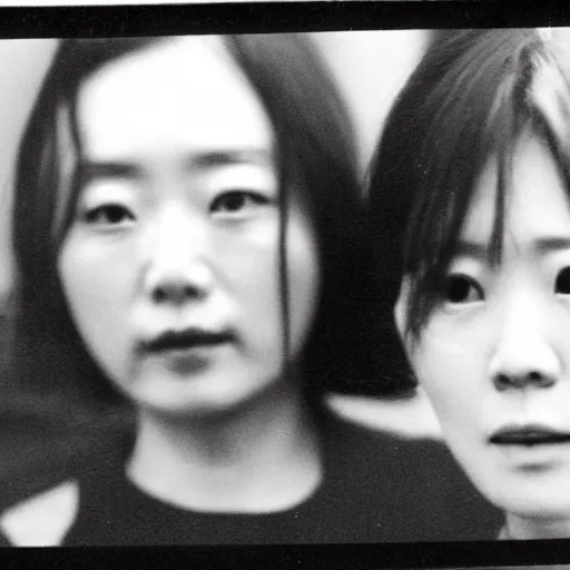 Image similar to archive of the actress Choi Eun-Hee and director Shin Sang-ok, Reuters, 35mm film, film grain, mysterious exterior, underexposed