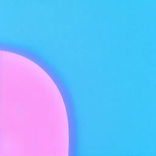 Image similar to 3 d render of a light blue and pink blob on a white background, blender, pastel colors, minimalistic