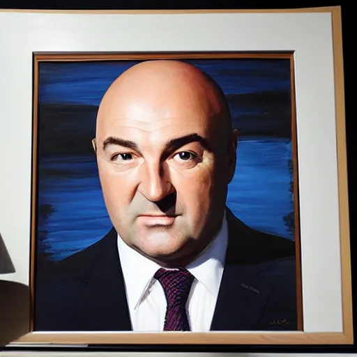 Image similar to kevin o'leary draw in kevin o'leary painting, painted by kevin o'leary in his room