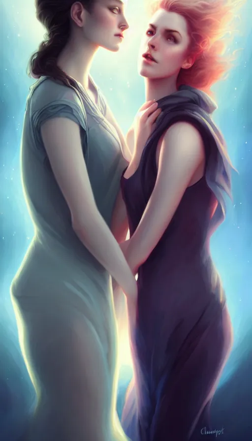 Image similar to the two complementary forces that make up all aspects and phenomena of life, by Charlie bowater