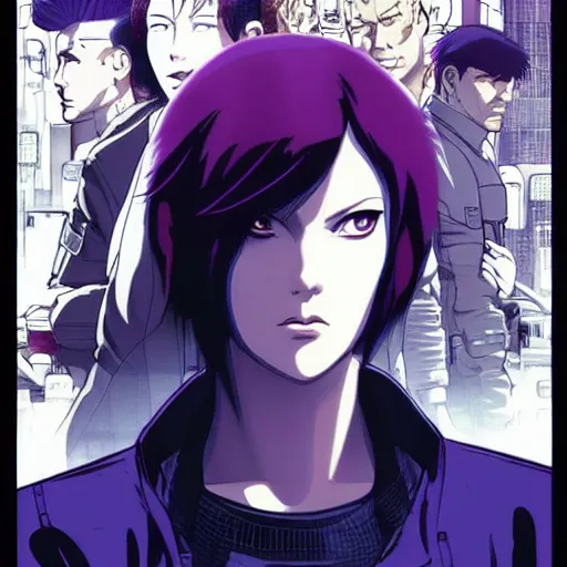 Image similar to Ghost in the Shell, GitS, perfect face, Major Motoko Kusanagi, style by Masamune Shirow