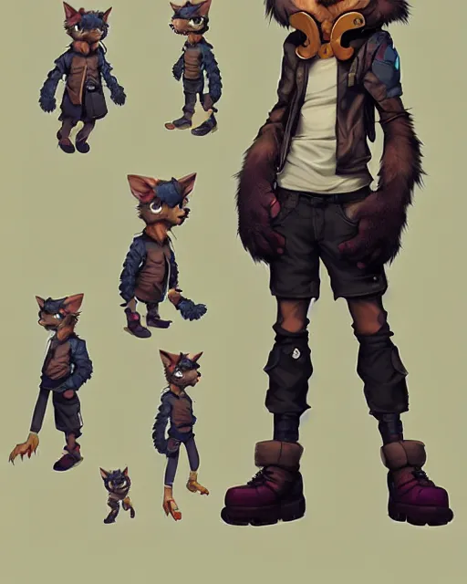 Prompt: character concept art of a cute young male anthropomorphic furry cyberpunk | | cute - fine - face, pretty face, key visual, realistic shaded perfect face, fine details by stanley artgerm lau, wlop, rossdraws, james jean, andrei riabovitchev, marc simonetti, and sakimichan, trending on artstation