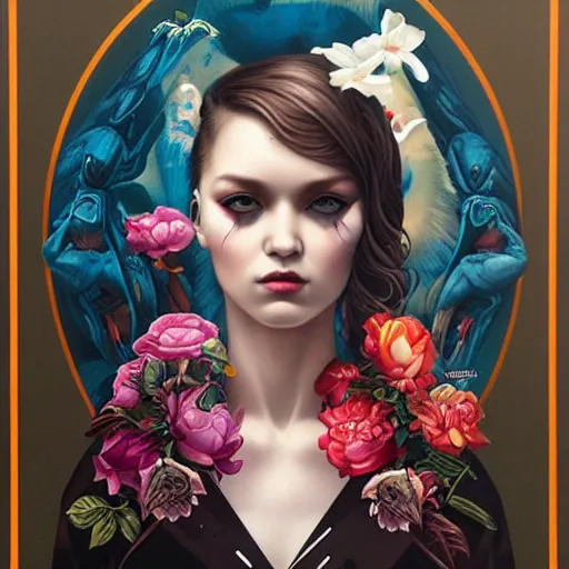 Image similar to portrait by Tristan Eaton Stanley Artgerm and Tom Bagshaw