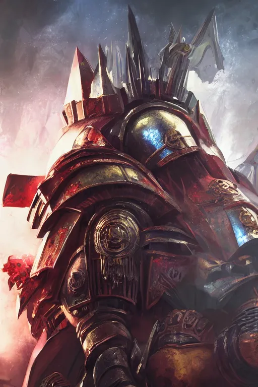 Image similar to queen portrait heros warhammer 4 0 k horus heresy fanart - the primarchs emperor by johannes helgeson animated with vfx concept artist & illustrator global illumination ray tracing hdr fanart arstation zbrush central hardmesh 8 k octane renderer comics stylized