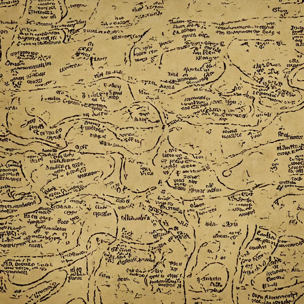 Image similar to treasure map of the holy grail, high quality, very detailed