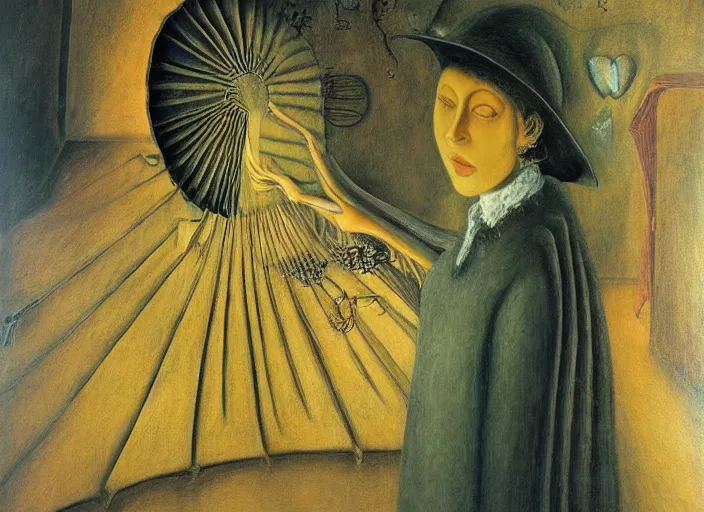 Prompt: a self portrait of the stable diffusion ai, by remedios varo, reflection, symbolist, soft colors, dramatic lighting, smooth, sharp focus, extremely detailed, aesthetically pleasing composition