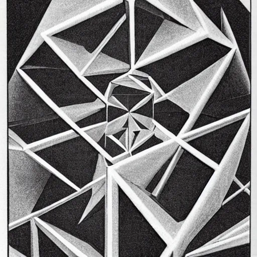 Image similar to hypercube by m. c. escher