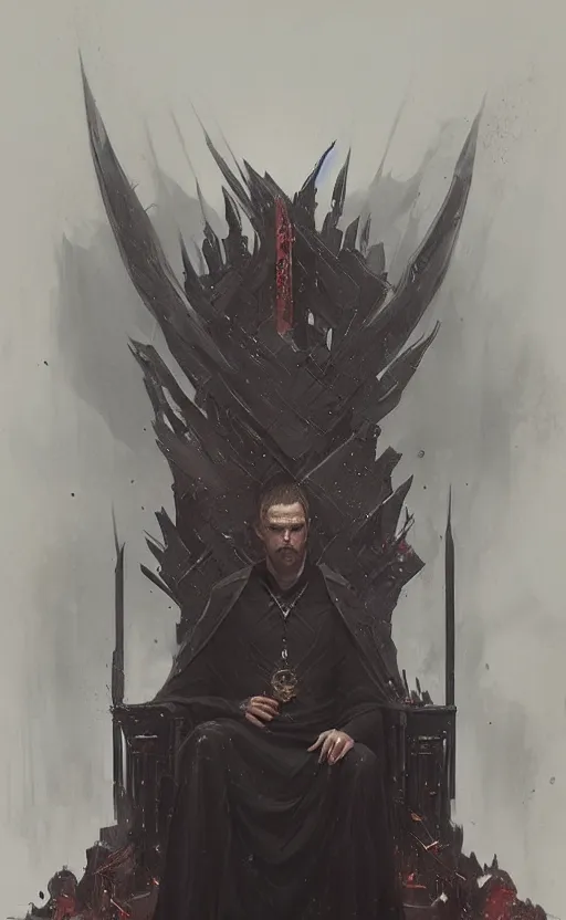 Image similar to « beautiful hyper realistic portrait of dark lord on the throne by greg rutkowski, very detailed, trending on artstation »