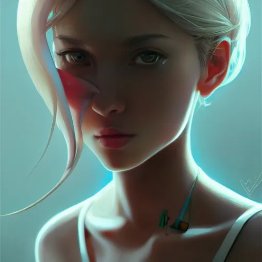 Prompt: classy elegant sophisticated very up close portrait of a girl in tshirt, her mind drained evil psychic squid, fantasy art by saruei and guweiz and ilya kuvshinov and rockwell and warhol and range murata, sleek curves, intricate sharp focus, trending on artstation hq, deviantart, pinterest, unreal engine 5, 4 k uhd image