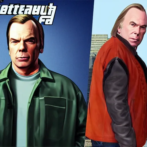 Image similar to Michael McKean aka Chuck McGill from Better Call Saul as a GTA character portrait, Grand Theft Auto, GTA cover art