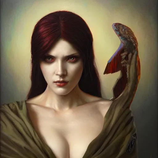 Image similar to a painting in the style of tom bagshaw and in the style of donato giancola. smooth, sharp focus, semi - realism.