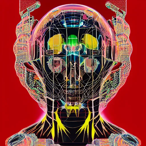 Image similar to album cover design design depicting the alter to the ai machine gods, by jonathan zawada, pi - slices, and tristan eaton, digital art