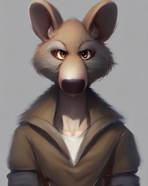 Image similar to character concept art of a cute male anthropomorphic furry | | adorable snout, key visual, realistic shaded perfect face, fine details by stanley artgerm lau, wlop, rossdraws, james jean, andrei riabovitchev, marc simonetti, and sakimichan, trending on weasyl