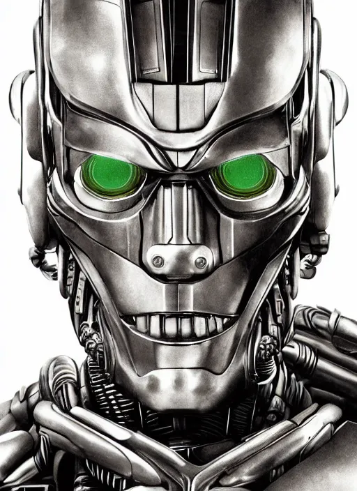 Image similar to portrait of willem dafoe as tinman, cyborg, borg, android, strogg, face of a man, robocop, cable, victor stone, ultron, terminator, machine, flesh, quake, doom demon, wolfenstein, monster, symmetry, symmetrical, concept art by ruan jia and greg rutkowski