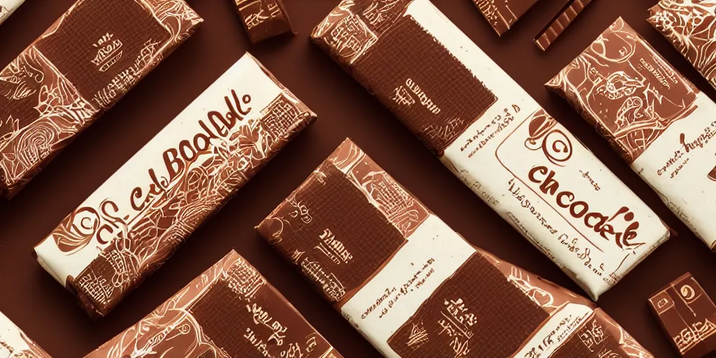 Image similar to a packaging design for a chocolate bar