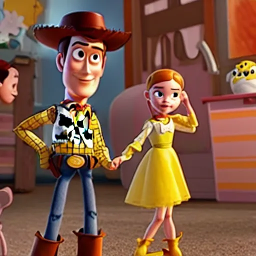 Image similar to A still of Emma Watson in Toy Story pixar movie