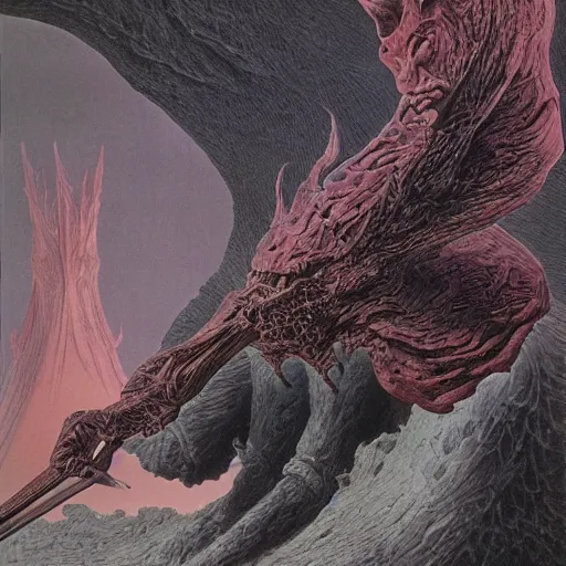 Prompt: a photo of a combat ink pen by wayne barlowe