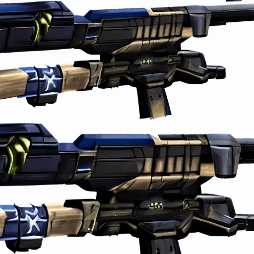 Prompt: a realistic looking photon rifle from Phantasy Star Online, high detail, high contrast