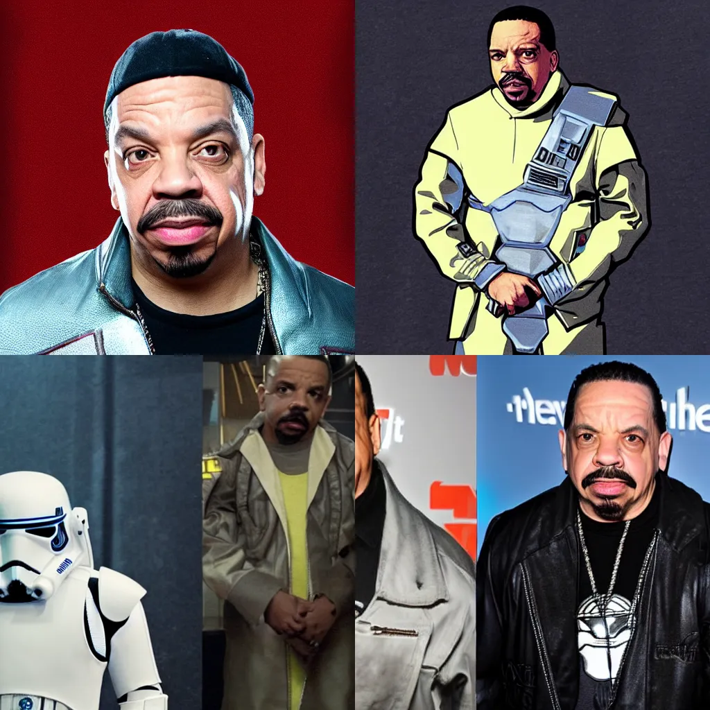 Prompt: ice t as finn from star wars