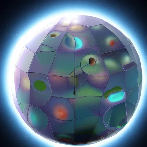 Image similar to cube -shaped planet, render, blender, 3d, ultra detailed