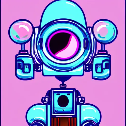 Image similar to a cute robot taking a picture of itself with hearts in the air highly detailed artstation