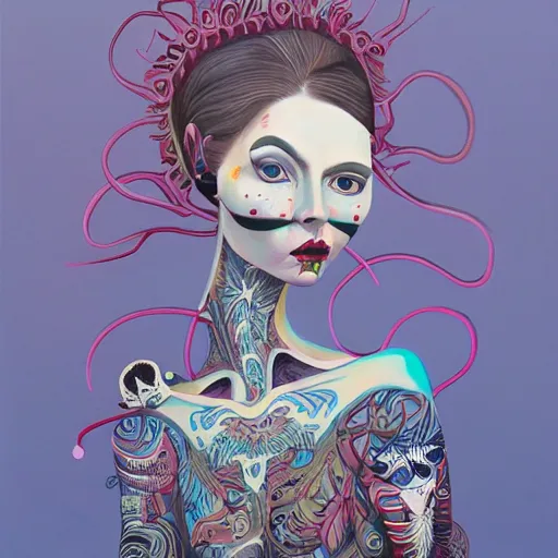 Prompt: painting of a woman by rik oostenbroek, james jean, amy sol