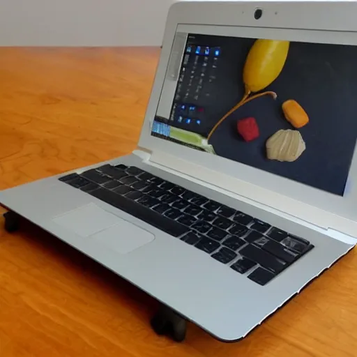 Prompt: edible laptop prototype, hyperrealistic, ultra high detail