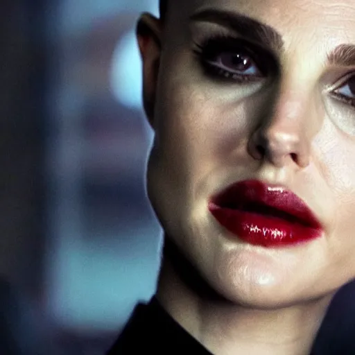 Image similar to stunning awe inspiring natalie portman as the joker movie still 8 k hdr atmospheric lighting