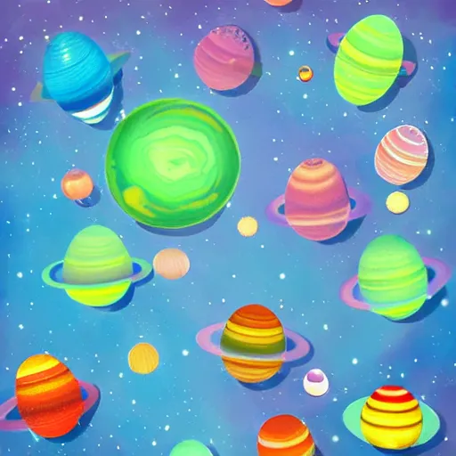 Image similar to planet full of jellies,