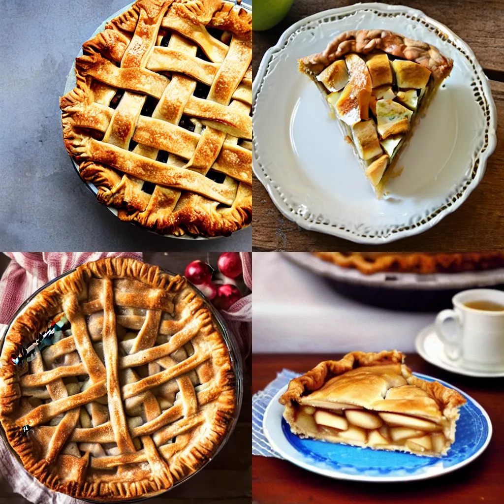 Prompt: a delicious apple pie