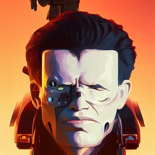 Image similar to face icon stylized minimalist terminator dark fate, loftis, cory behance hd by jesper ejsing, by rhads, makoto shinkai and lois van baarle, ilya kuvshinov, rossdraws global illumination