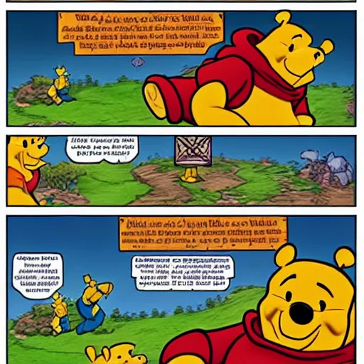 Prompt: winnie the pooh as an endgame boss in world of warcraft