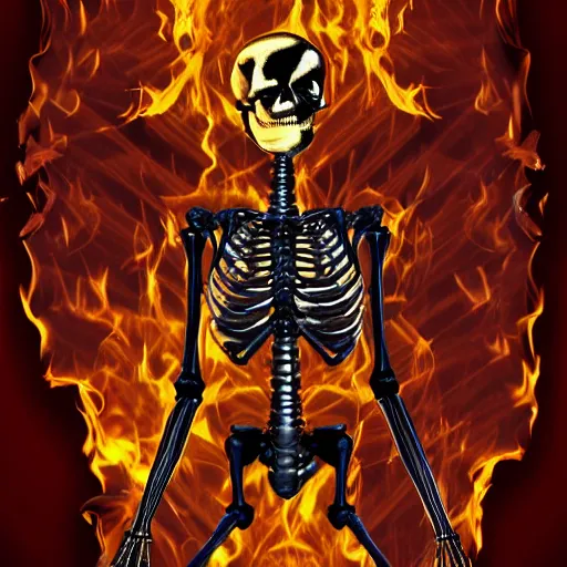 Image similar to fire crystal skeleton