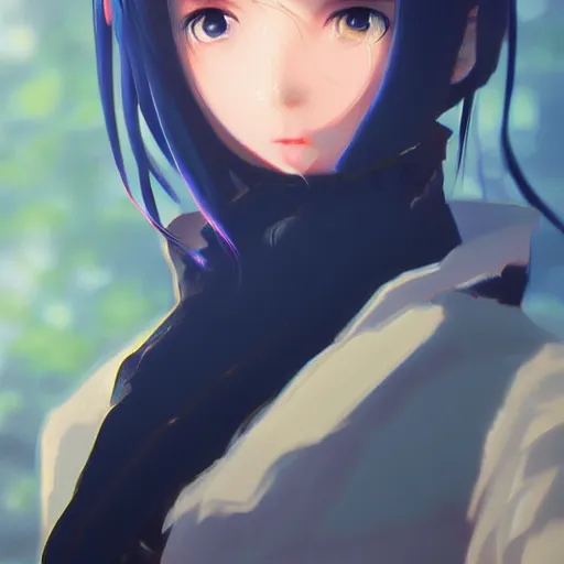 Image similar to Portrait of anime girl artstation fantasy by ilya kuvshinov, makoto shinkai