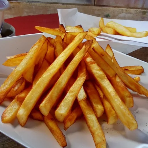 Image similar to french fries pile, burnt